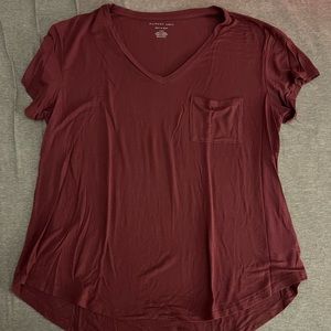 American Eagle Soft & Sexy Burgundy Tee